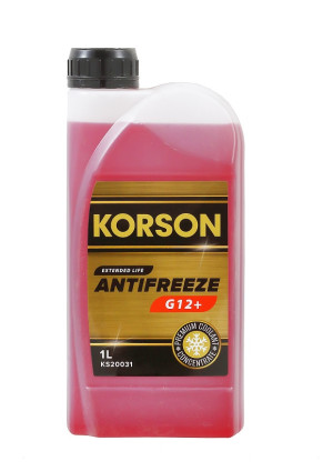 Антифриз, концентрат G12+ красный 1л KORSON KS20031