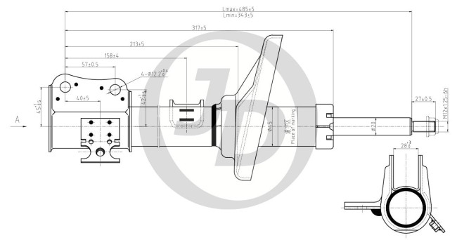 СТОЙКА ГАЗОМАСЛЯНАЯ JD JAS0443