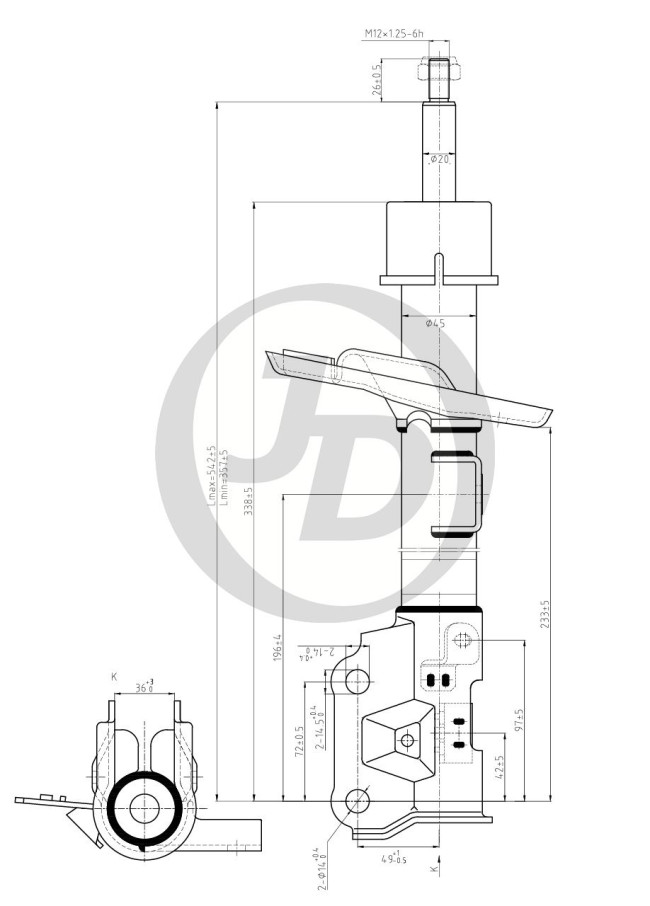 СТОЙКА ГАЗОМАСЛЯНАЯ JD JAS0658