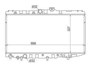 РАДИАТОР СИСТЕМЫ ОХЛАЖДЕНИЯ ДВС SAT TY0002AT170