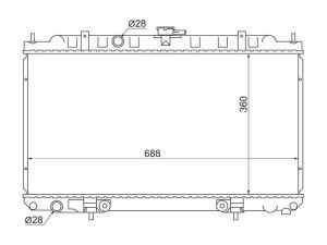 РАДИАТОР СИСТЕМЫ ОХЛАЖДЕНИЯ ДВС SAT NS000116