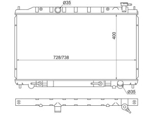 РАДИАТОР СИСТЕМЫ ОХЛАЖДЕНИЯ ДВС SAT NS0004J31V6